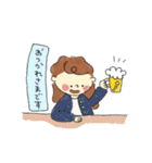 みつあみのおんなのこ。（個別スタンプ：10）