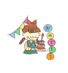 みつあみのおんなのこ。（個別スタンプ：11）