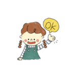 みつあみのおんなのこ。（個別スタンプ：12）