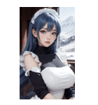 純白メイド写真（個別スタンプ：15）