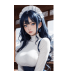 純白メイド写真（個別スタンプ：22）
