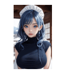 純白メイド写真（個別スタンプ：24）