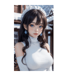 純白メイド写真（個別スタンプ：29）