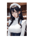 純白メイド写真（個別スタンプ：30）