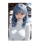 純白メイド写真（個別スタンプ：33）