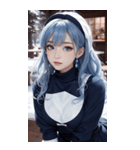 純白メイド写真（個別スタンプ：36）