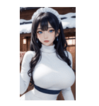 純白メイド写真（個別スタンプ：37）