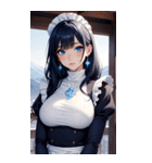 雪地メイド写真（個別スタンプ：2）