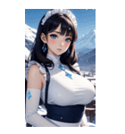 雪地メイド写真（個別スタンプ：5）