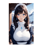 雪地メイド写真（個別スタンプ：23）
