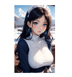 雪地メイド写真（個別スタンプ：35）
