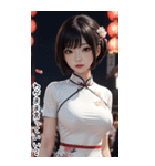 チャイナドレスで甘やかす彼女（個別スタンプ：3）