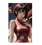 チャイナドレスで甘やかす彼女（個別スタンプ：14）