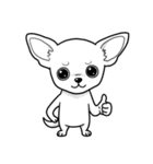 シュールでかわいいチワワのスタンプ（個別スタンプ：6）