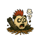 パンダ世紀末伝説〜必殺技と敵キャラ〜（個別スタンプ：23）