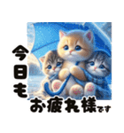 動く可愛い子猫達の初夏あいさつ（個別スタンプ：4）