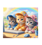 動く可愛い子猫達の初夏あいさつ（個別スタンプ：24）