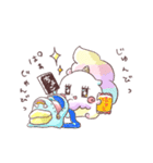 元気100%！おてんばユニコーン色鉛筆ver.（個別スタンプ：19）