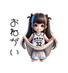 可愛い少女×バスケットボール！3Dリアル（個別スタンプ：3）