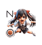 可愛い少女×バスケットボール！3Dリアル（個別スタンプ：6）