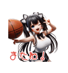 可愛い少女×バスケットボール！3Dリアル（個別スタンプ：8）