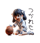 可愛い少女×バスケットボール！3Dリアル（個別スタンプ：26）