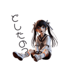 可愛い少女×バスケットボール！3Dリアル（個別スタンプ：29）