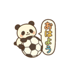 玉乗りサッカーパンダ（個別スタンプ：1）