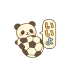 玉乗りサッカーパンダ（個別スタンプ：10）