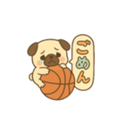 玉乗りバスケパグ（個別スタンプ：4）