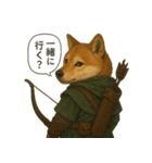 戦う柴犬たちの日常スタンプ（個別スタンプ：34）