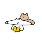 動く！真顔ふれんず。くまとねこ（個別スタンプ：13）