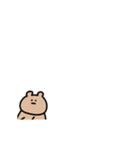 動く！真顔ふれんず。くまとねこ（個別スタンプ：15）