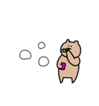 動く！真顔ふれんず。くまとねこ（個別スタンプ：20）