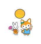 灰色うさぎと赤狐（個別スタンプ：6）