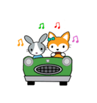 灰色うさぎと赤狐（個別スタンプ：10）