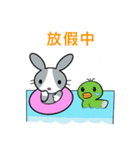 灰色うさぎと赤狐（個別スタンプ：12）