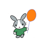 灰色うさぎと赤狐（個別スタンプ：14）