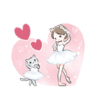 ねこと大人かわいいバレリーナ（個別スタンプ：9）