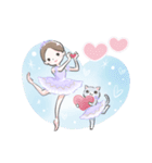 ねこと大人かわいいバレリーナ（個別スタンプ：10）