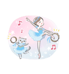 ねこと大人かわいいバレリーナ（個別スタンプ：12）