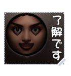 顔 メッセージ スタンプ 40（個別スタンプ：1）