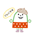 カラフルで可愛いベレー帽さん（個別スタンプ：3）