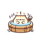 お風呂猫 隠れてる,（個別スタンプ：16）