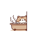 お風呂猫 隠れてる,（個別スタンプ：28）