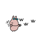 うさぎだけ。ギャル。ピンク。（個別スタンプ：6）