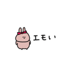 うさぎだけ。ギャル。ピンク。（個別スタンプ：21）