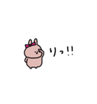 うさぎだけ。ギャル。ピンク。（個別スタンプ：24）