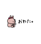 うさぎだけ。ギャル。ピンク。（個別スタンプ：31）