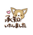 『チワワ 犬スタンプ』敬語（個別スタンプ：16）